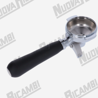 ROUNDED PORTAFILTER 2 CUPS "NR" - 15° ANGLED - WITH "NR" HANDLE M12 - SPOUT 3/8 - CON FILTER FIXING SPRING - WEGA