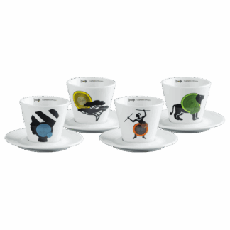 Dimello Ethiopia Cuptales - Porcelain Cappuccino cups with saucers